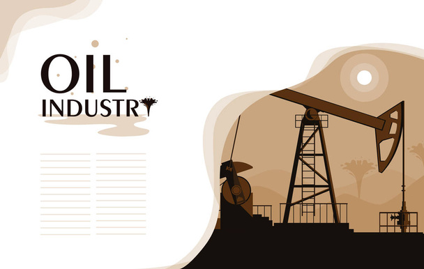 scena industria petrolifera con derrick
 - Vettoriali, immagini