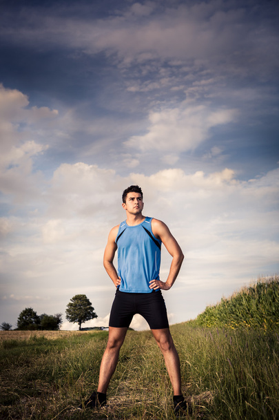 jogging through the fields - Photo, image