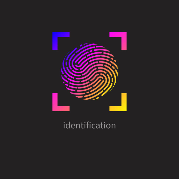 Huella digital, identificación personal
 - Vector, Imagen