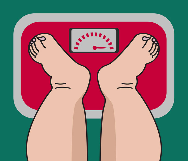 súlyú kövér nő - Vektor, kép