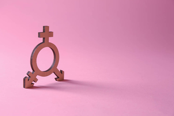 Symbol of transgender on color background - Φωτογραφία, εικόνα