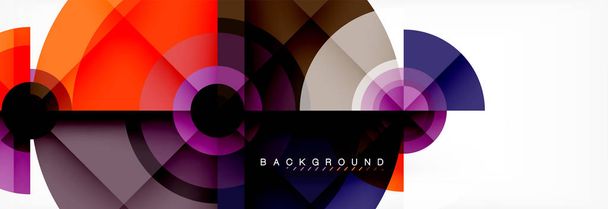 Geometric circle abstract background, creative geometric wallpaper. - Vector, Image
