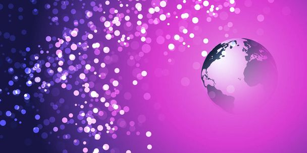 Earth Globe Design on Bright Sparkling Background   - Vector, afbeelding
