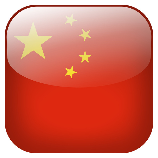 china flag button - Φωτογραφία, εικόνα