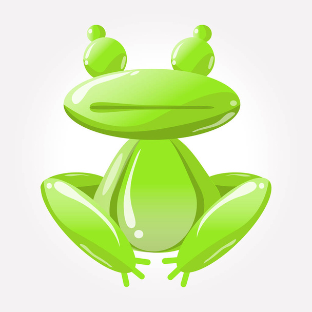 Balónek žába. Hračka balón ilustrační narozeninový večírek - Vektor, obrázek