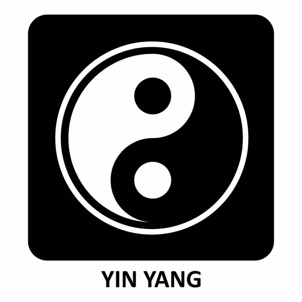 die Abbildung des schwarz-weißen Yin Yang-Symbols - Vektor, Bild