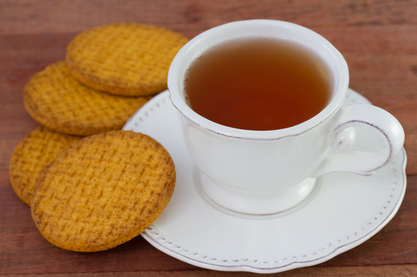 cup of tea with cookies - Фото, изображение