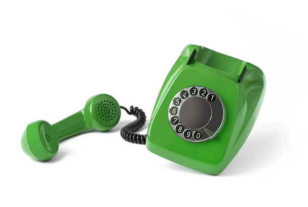 Vintage telefon elszigetelt fehér - Fotó, kép