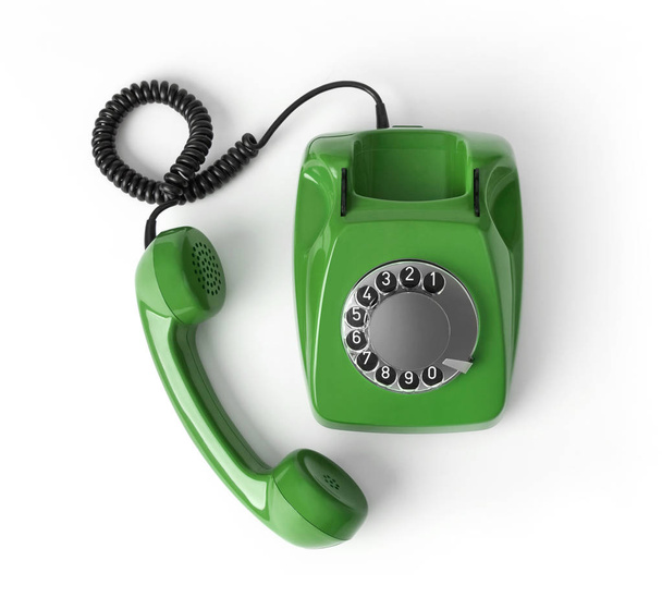 Vintage telephone isolated on white - Photo, Image
