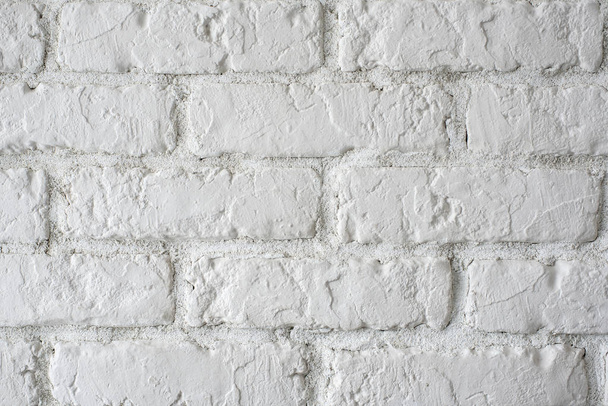 White brick vintage wall background. - Фото, зображення