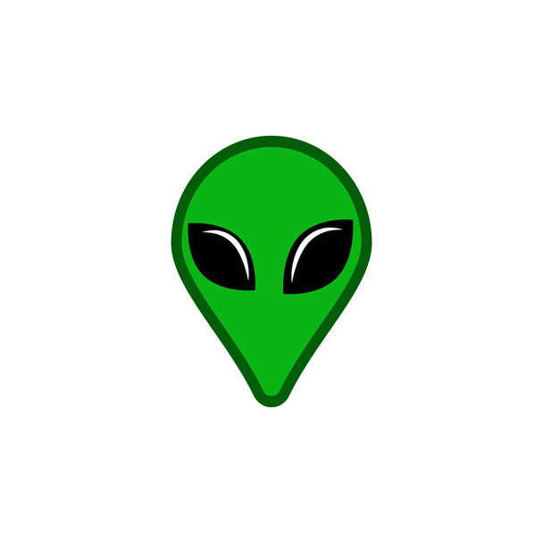 aliens head colored icon. Element of UFO icon for mobile concept and web apps. Colored aliens head icon can be used for web and mobile. Premium icon on white background - Διάνυσμα, εικόνα