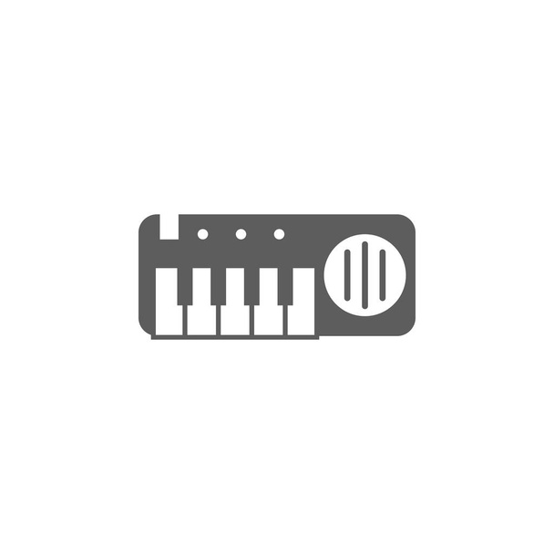 ピアノおもちゃアイコン。携帯の概念と web アプリのためのおもちゃの要素。ウェブサイトのデザイン、開発、アプリ開発のアイコン。白い背景の上のプレミアム アイコン - ベクター画像