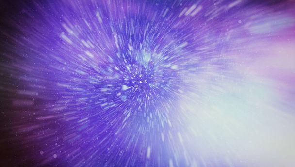 Взрывающиеся и расширяющиеся грузчики. Анимация с червоточиной межзвездного путешествия через синее силовое поле с галактиками и звездами
 - Фото, изображение
