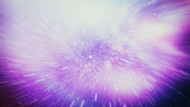 Explosion et expansion des travailleurs mobiles. Animation en boucle avec vortex voyage interstellaire à travers un champ de force bleu avec galaxies et étoiles
 - Photo, image