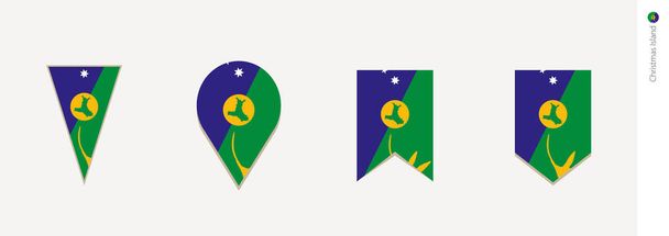 Christmas Islandflag in vertical design, vector illustration. - Vektör, Görsel