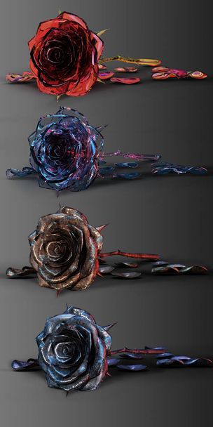 CGI Rosas, quatro maneiras
 - Foto, Imagem