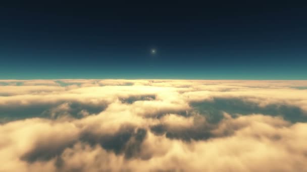über Wolken Sonnenuntergang 4k - Filmmaterial, Video