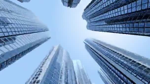 3D oluşturulan modern ofis binaları - Video, Çekim