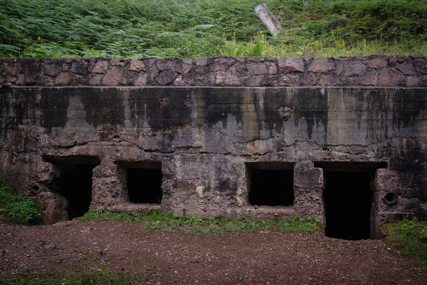 Frankrijk Bunker van wereld oorlog een slagveld Elzas Frankrijk - Foto, afbeelding