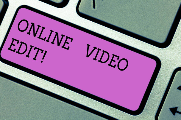 Käsitteellinen käsin kirjoittaminen osoittaa Online Video Edit. Business valokuva teksti ottaa pois leikkeet, että video, joka ei ole tarpeen Näppäimistö avain Aikomus luoda tietokoneen viestin idea
. - Valokuva, kuva