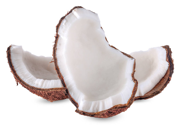 Kokosové mléko izolované na bílém s ořezovou cestou - Fotografie, Obrázek