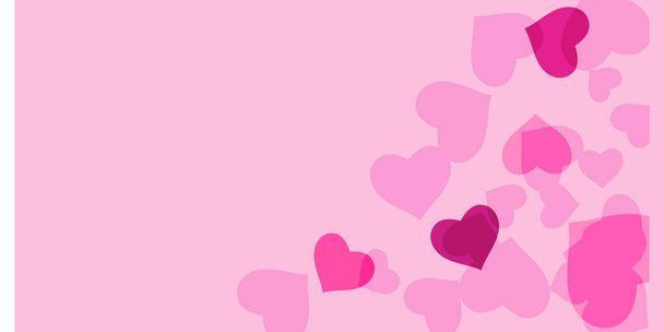 Pink heart confetti - Vector, Image