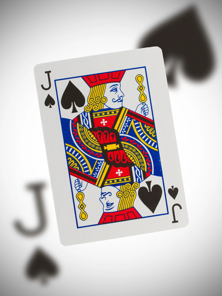 Jugando a las cartas, jota de espadas
 - Foto, Imagen