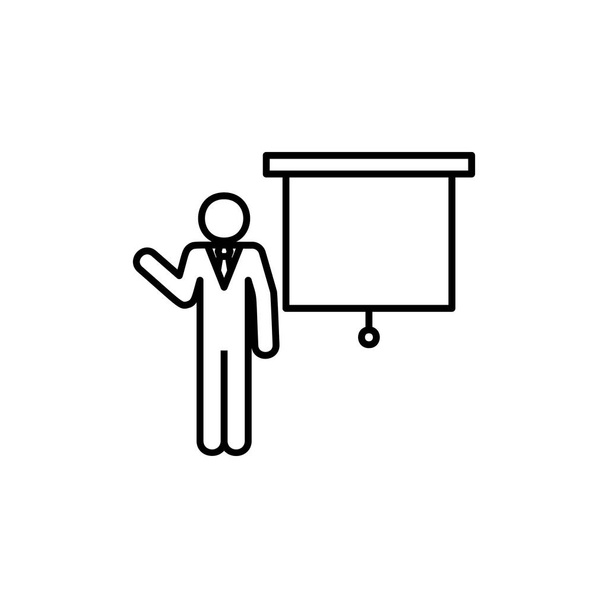 teacher icon. Education Symbol Sign Pictogram on white background - Vector, Image