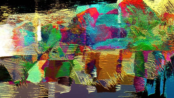 misterioso concepto de fondo colorido en el arte digital
 - Foto, imagen