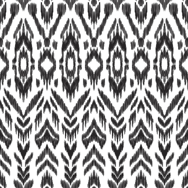 Seamless pattern. Ikat wallpaper. - Vector, Image