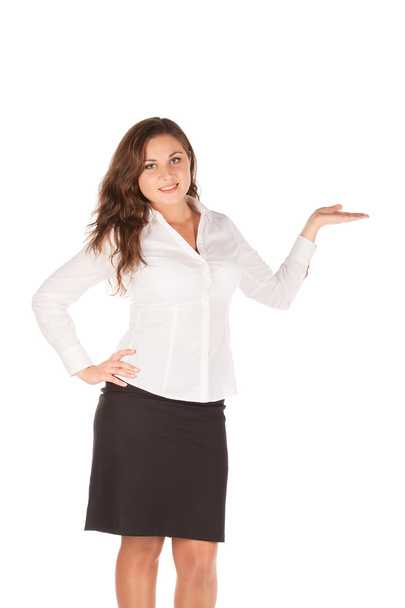 Charming businesswoman on a white background - Photo, Image