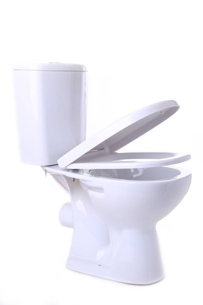 Toilet bowl isolated on a white background - Photo, Image