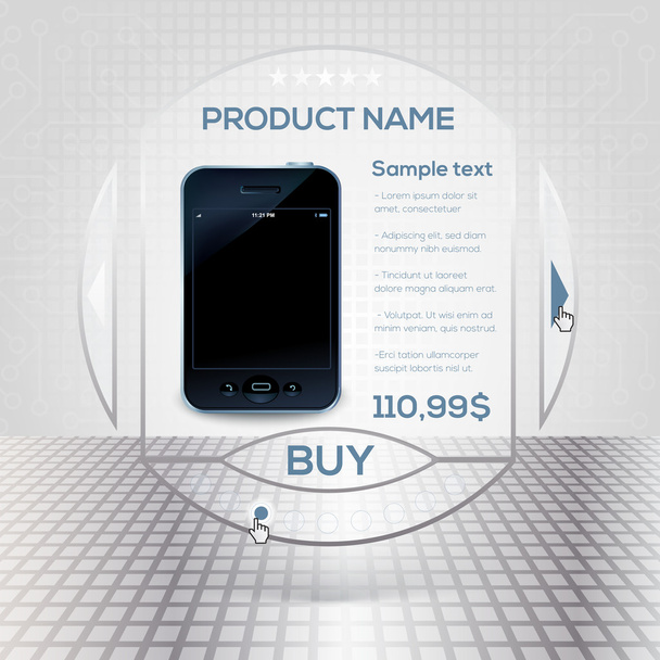 Mobile phone online buying - Vector, Image
