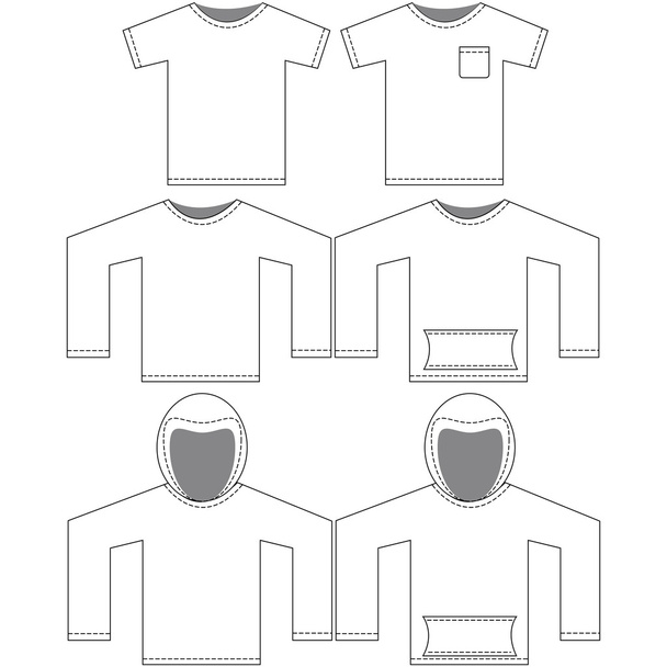 Пустий сорочка шаблони
 - Вектор, зображення