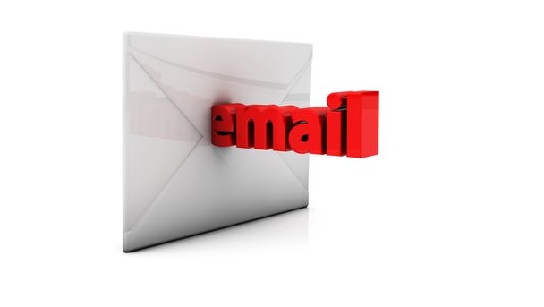 3d email and envelope - Foto, afbeelding