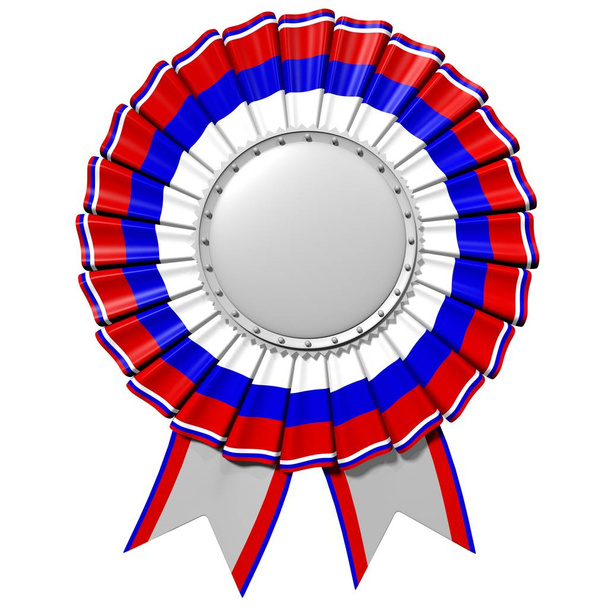 Ilustración de insignia / emblema 3D, fondo blanco
 - Foto, Imagen