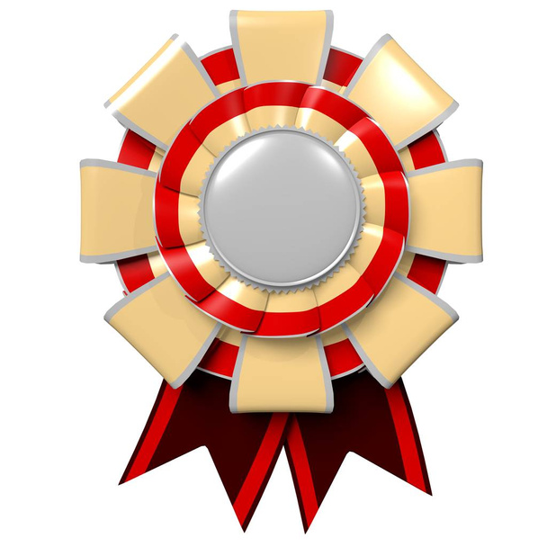 3D badge/ emblem illustration, white background - Фото, зображення