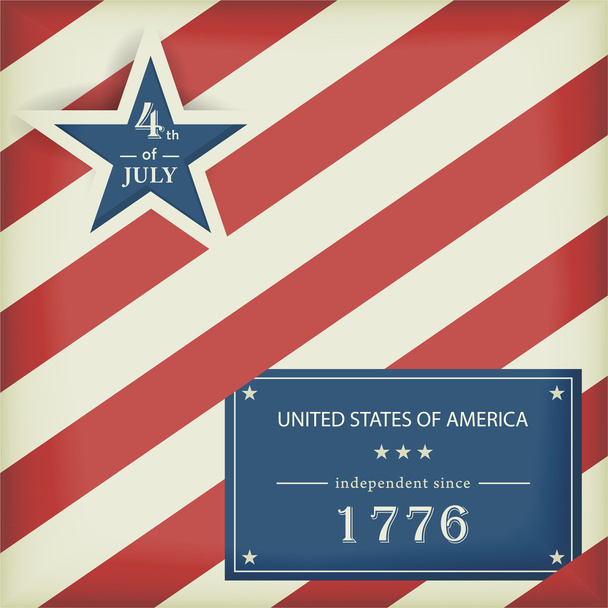 Stars and Stripes in red blue - Vector, imagen