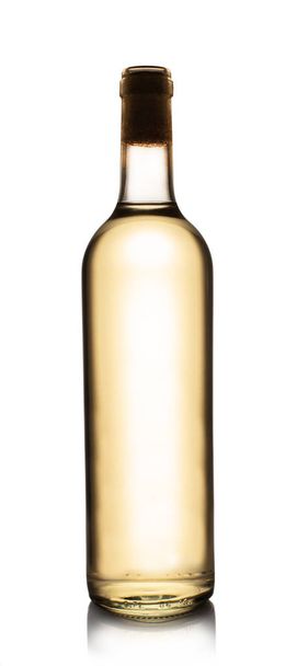 bottle of white wine on white isolated background - Foto, immagini