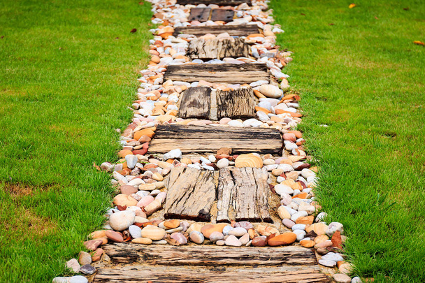 Régi fából készült sétány - Fotó, kép