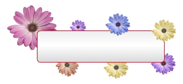 Banner de flores
 - Vector, imagen