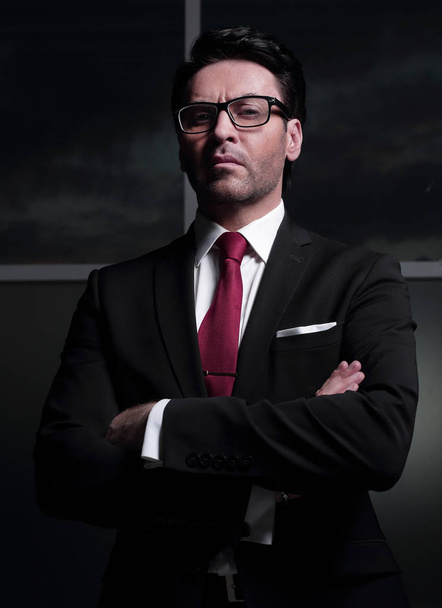 close up.portrait of a serious businessman - Fotó, kép