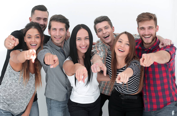 fun team of young people pointing at you - Photo, image