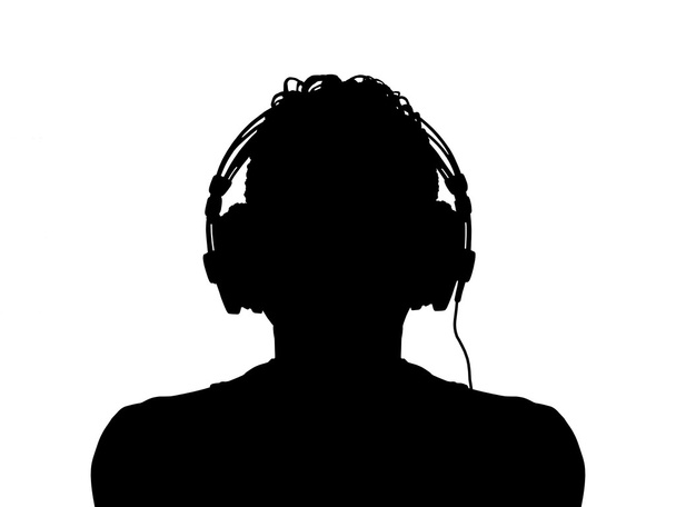 man in headphones - Фото, изображение