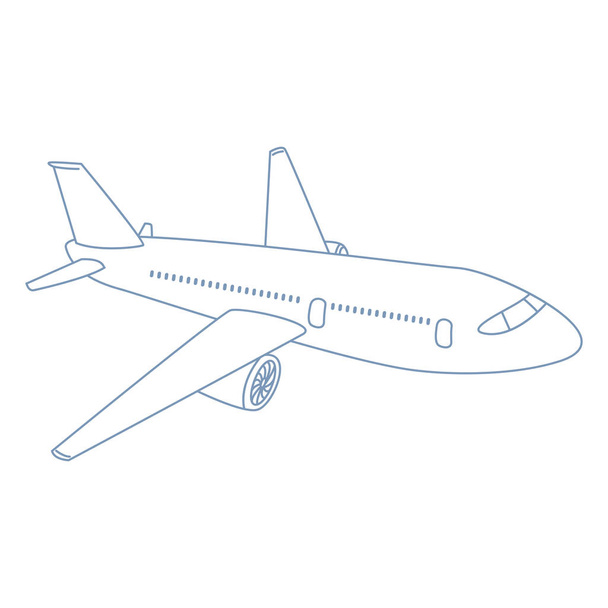 Vector εικονογράφηση αεροπλάνο διάρθρωσης. Side View αεροπλάνο - Διάνυσμα, εικόνα