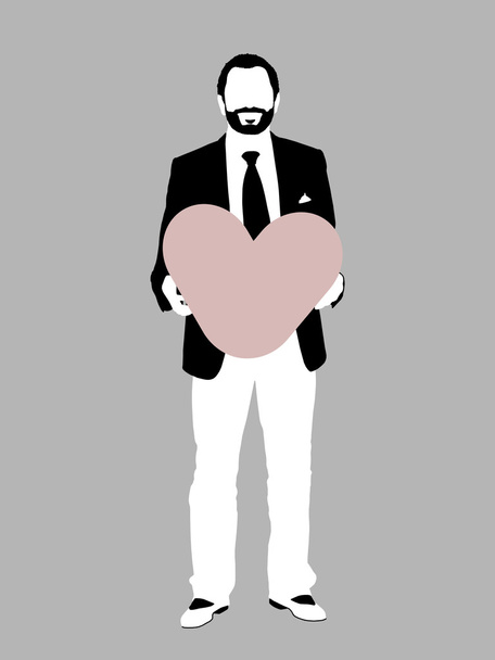 Человек, предлагающий свое сердце
 - Фото, изображение
