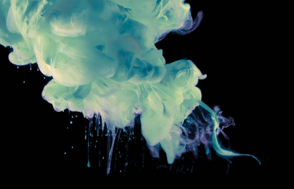 Acrylic colors in water. Ink blot. Abstract background. - Photo, Image