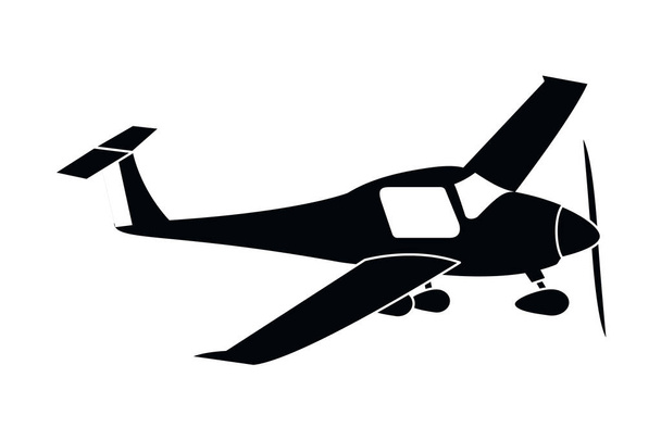 transportation concept small plane cartoon vector illustration graphic design - Vektör, Görsel
