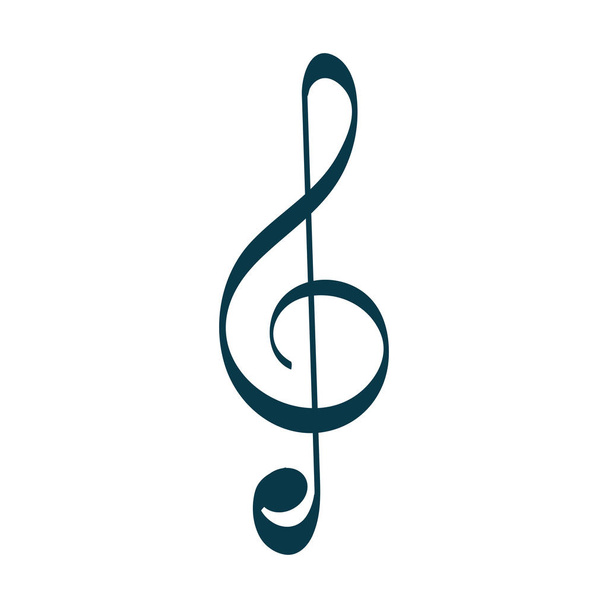 müzik notası izole edilmiş ikon vektör illüstrasyon tasarımı - Vektör, Görsel