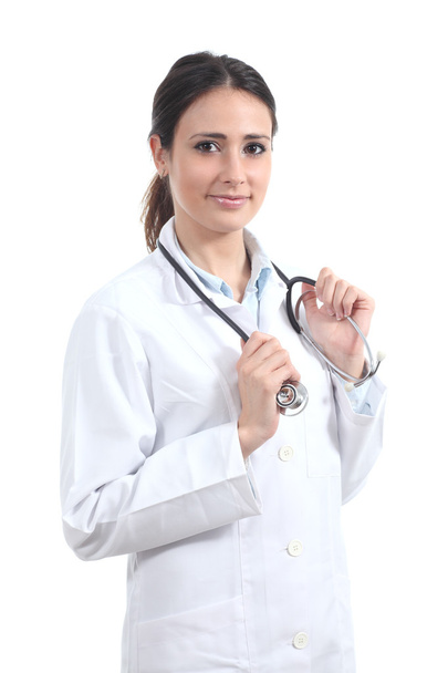 Attractive female doctor with a stethoscope - Фото, зображення